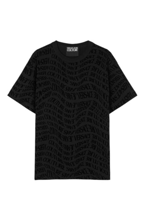 T-shirt vellutata Liquify Logomania VERSACE JEANS COUTURE | T-shirt | 79GAH6R0 JS511899